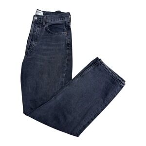 AGOLDE Riley Crop Straight Jeans Size 25 Dark Gray Wash